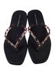 Loeffler Randall Rubber Animal Print Flip Flops