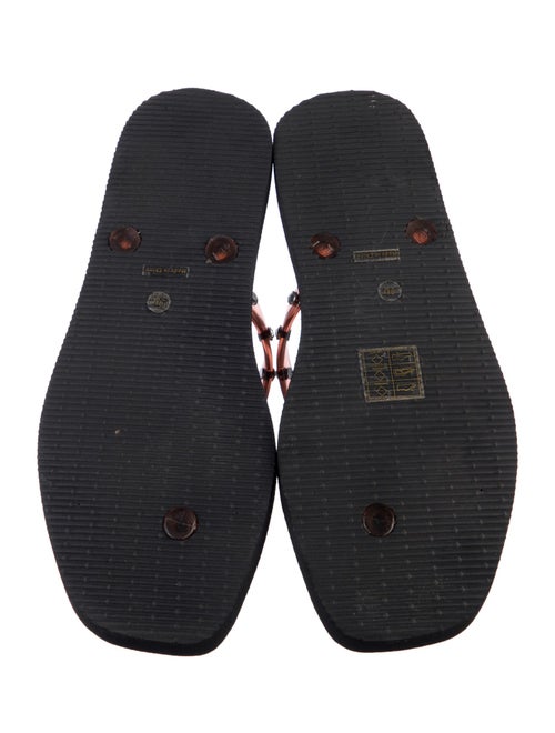 Loeffler Randall Rubber Animal Print Flip Flops