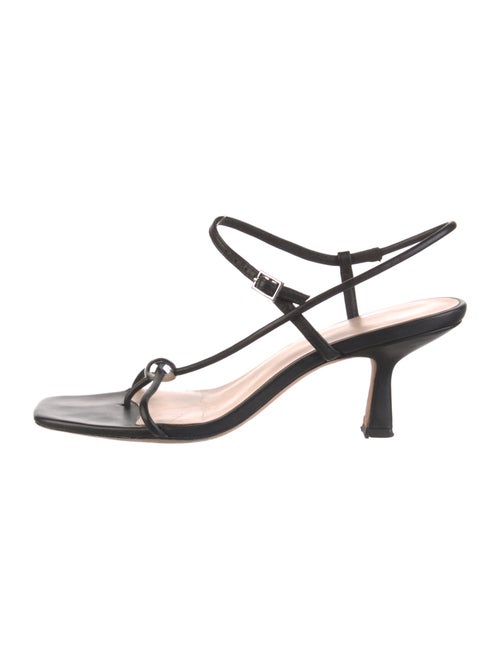 Loeffler Randall Leather Bow Accents Slingback Sandals