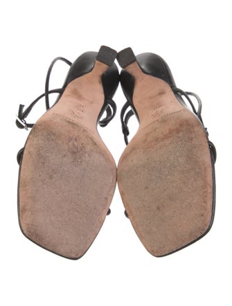 Loeffler Randall Leather Bow Accents Slingback Sandals