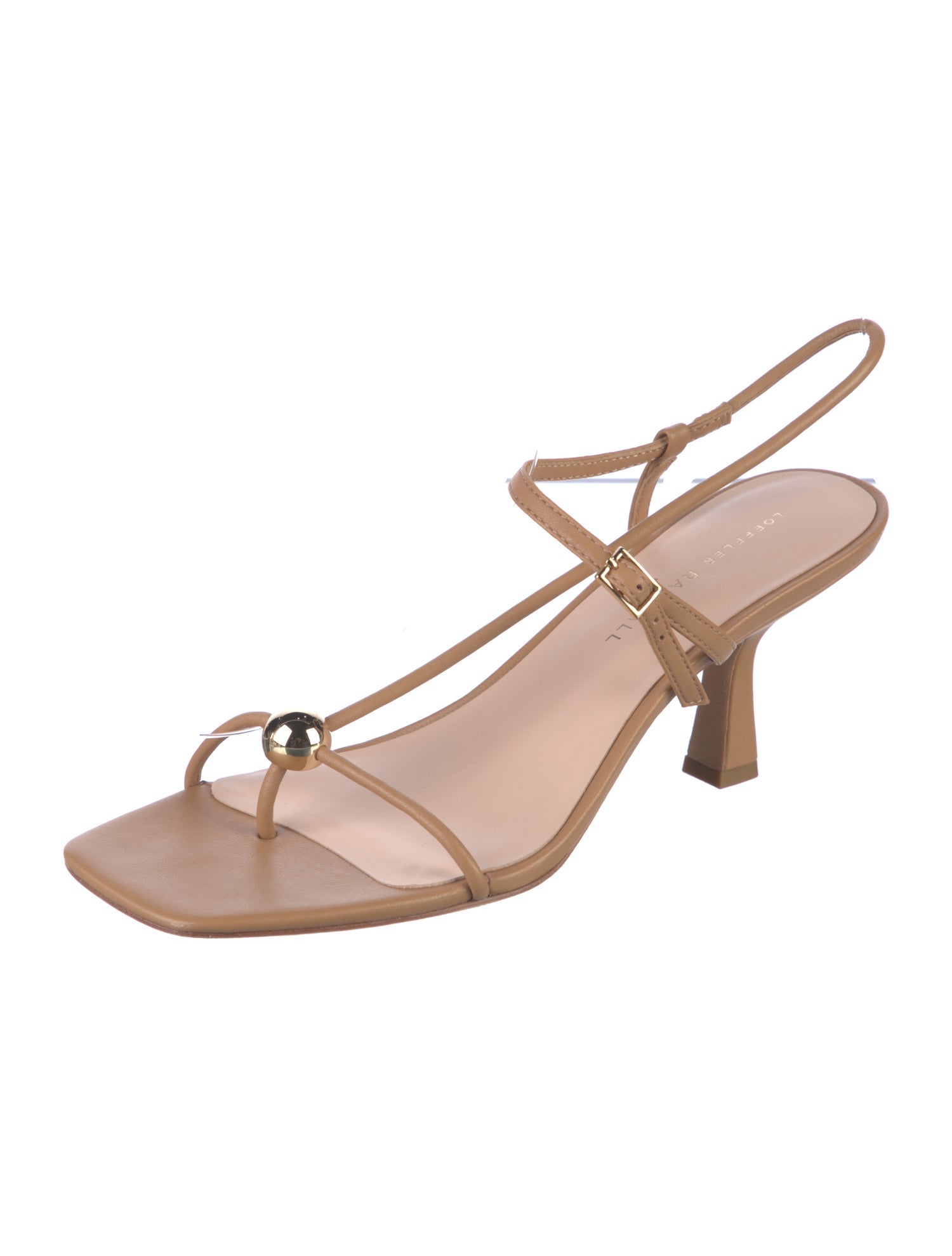 Loeffler Randall Leather Beaded Accents Slingback Sandals