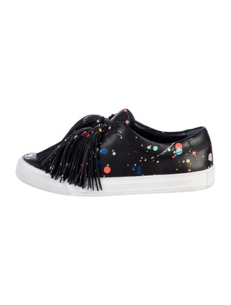 Loeffler Randall Leather Printed Sneakers