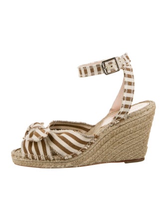 Loeffler Randall Animal Print Bow Accents Espadrilles