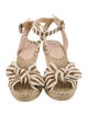 Loeffler Randall Animal Print Bow Accents Espadrilles