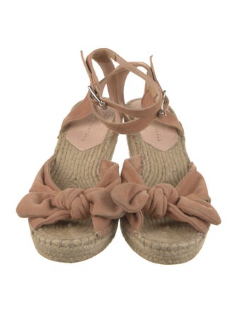 Loeffler Randall Suede Bow Accents Espadrilles