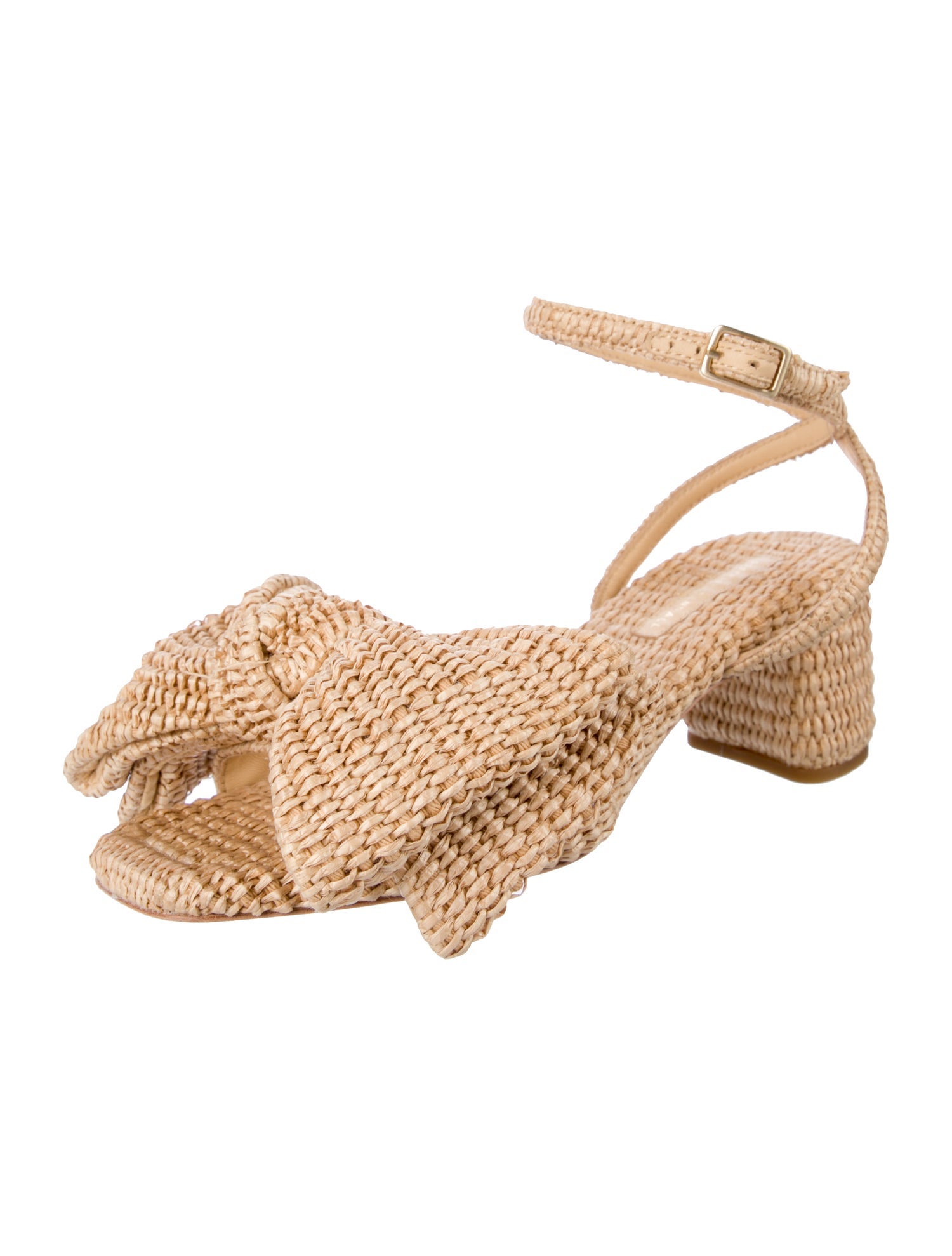 Loeffler Randall Raffia Bow Accents Espadrilles