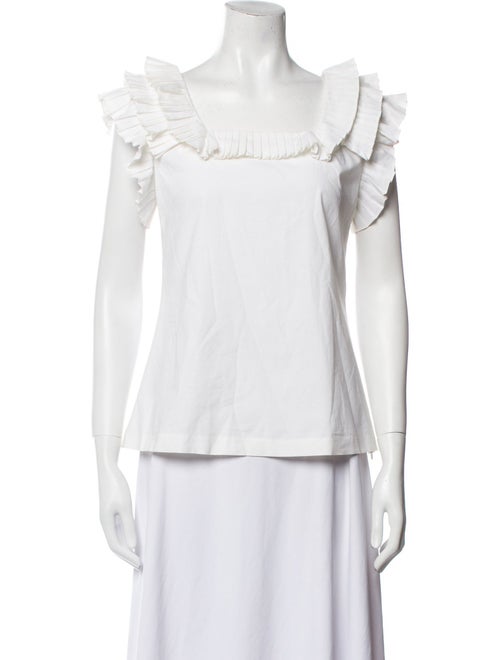 Loeffler Randall Square Neckline Sleeveless Blouse