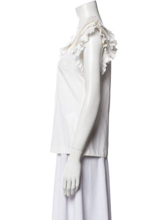 Loeffler Randall Square Neckline Sleeveless Blouse