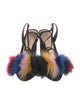 Loeffler Randall Suede Pom-Pom Embellishments Sandals