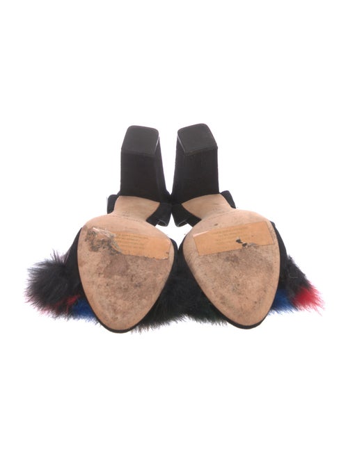 Loeffler Randall Suede Pom-Pom Embellishments Sandals