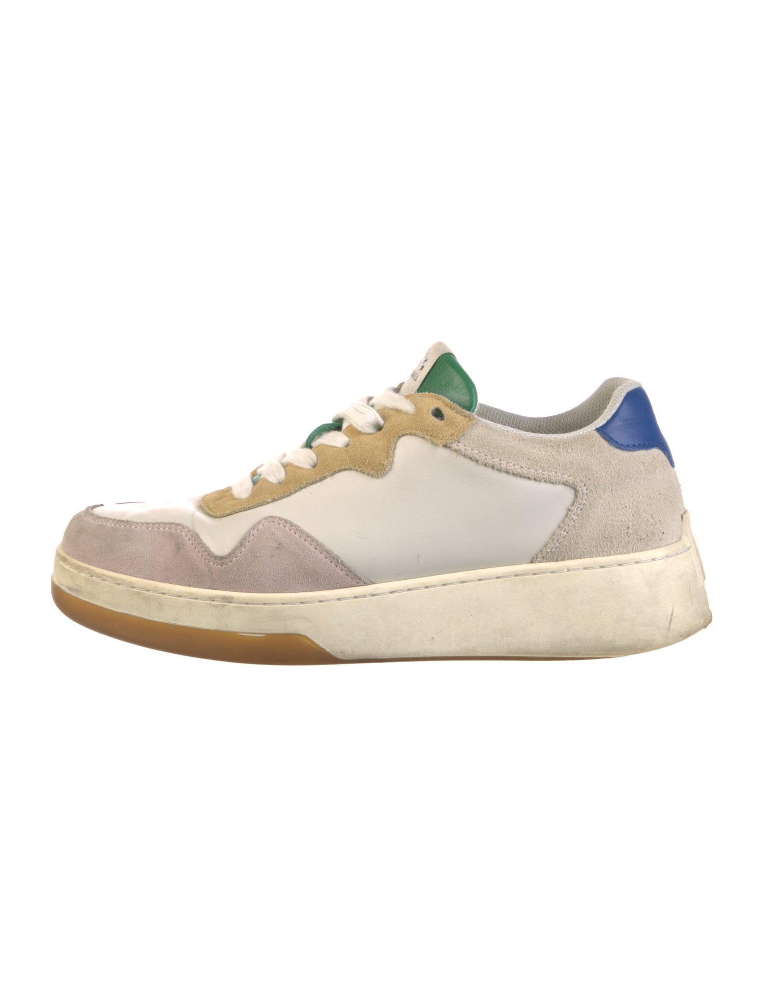 Loeffler Randall Leather Colorblock Pattern Sneakers