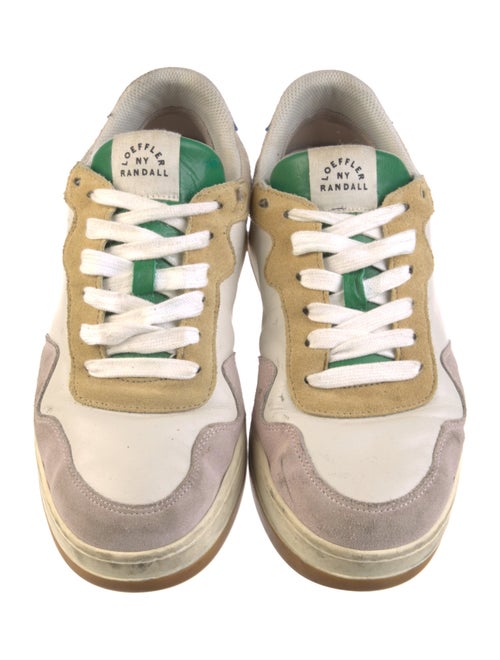 Loeffler Randall Leather Colorblock Pattern Sneakers