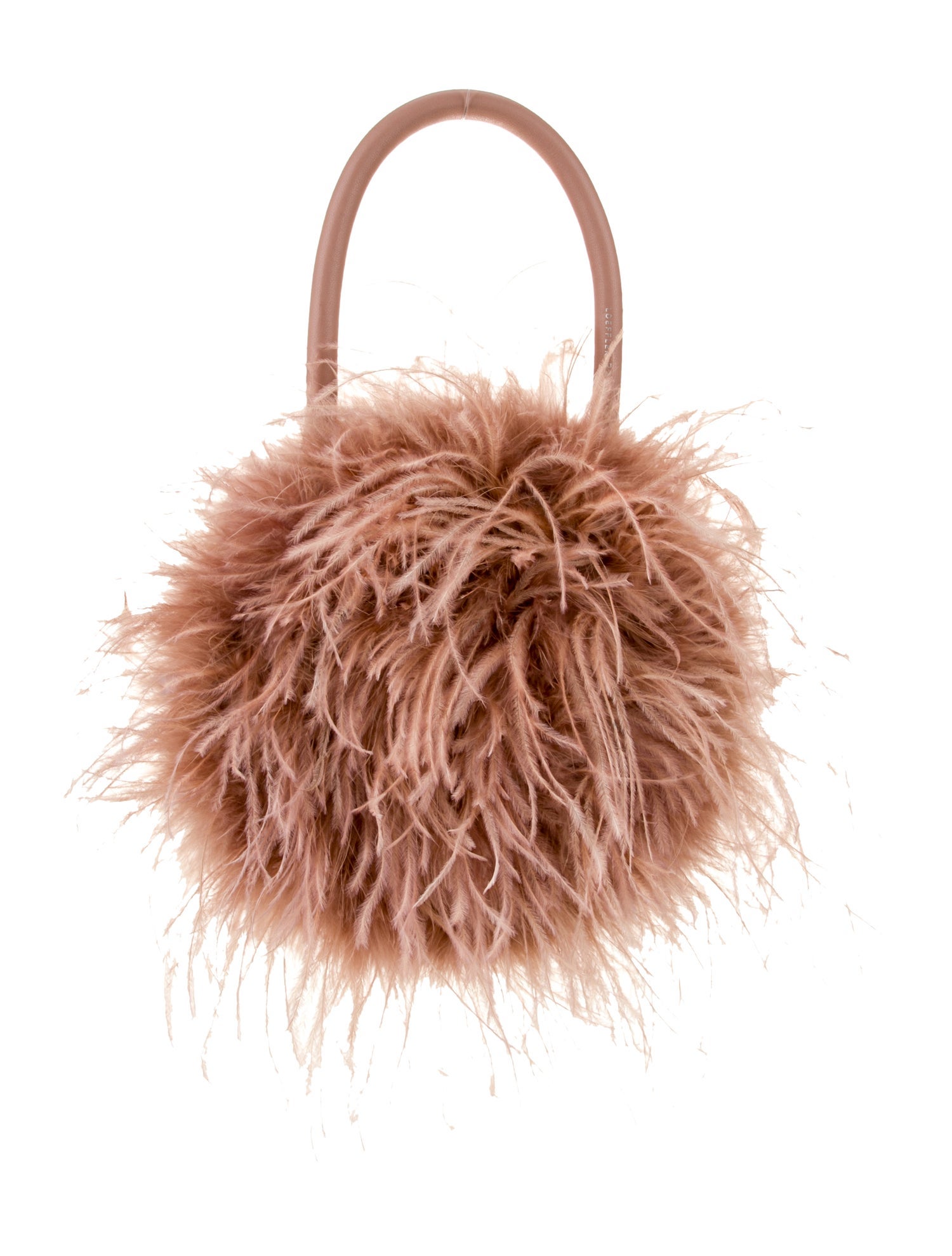 Loeffler Randall Ostrich Feather Top Handle Bag