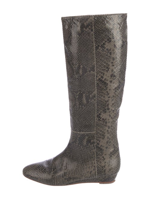 Loeffler Randall Leather Animal Print Boots
