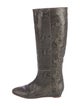 Loeffler Randall Leather Animal Print Boots