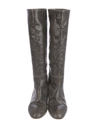 Loeffler Randall Leather Animal Print Boots