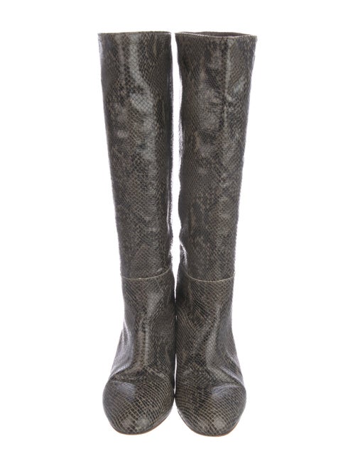 Loeffler Randall Leather Animal Print Boots