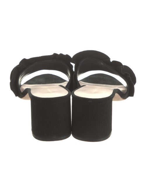 Loeffler Randall Suede Ruffle Embellishment Slides