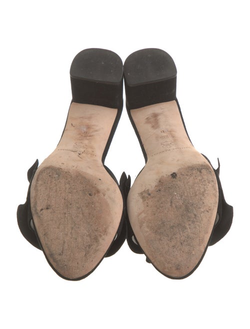 Loeffler Randall Suede Ruffle Embellishment Slides