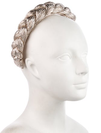 Loeffler Randall Braided Metallic Headband
