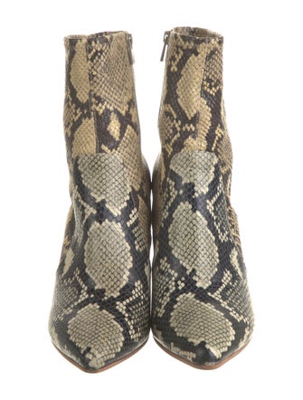 Loeffler Randall Leather Animal Print Boots