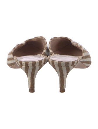 Loeffler Randall Canvas Striped Mules