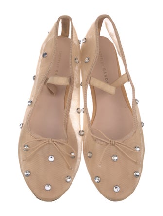 Loeffler Randall Mesh Crystal Embellishments Mary Jane Flats
