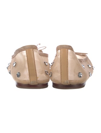 Loeffler Randall Mesh Crystal Embellishments Mary Jane Flats