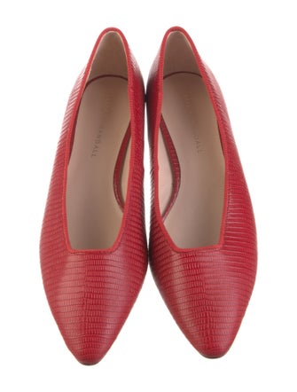 Loeffler Randall Embossed Leather Animal Print Pumps