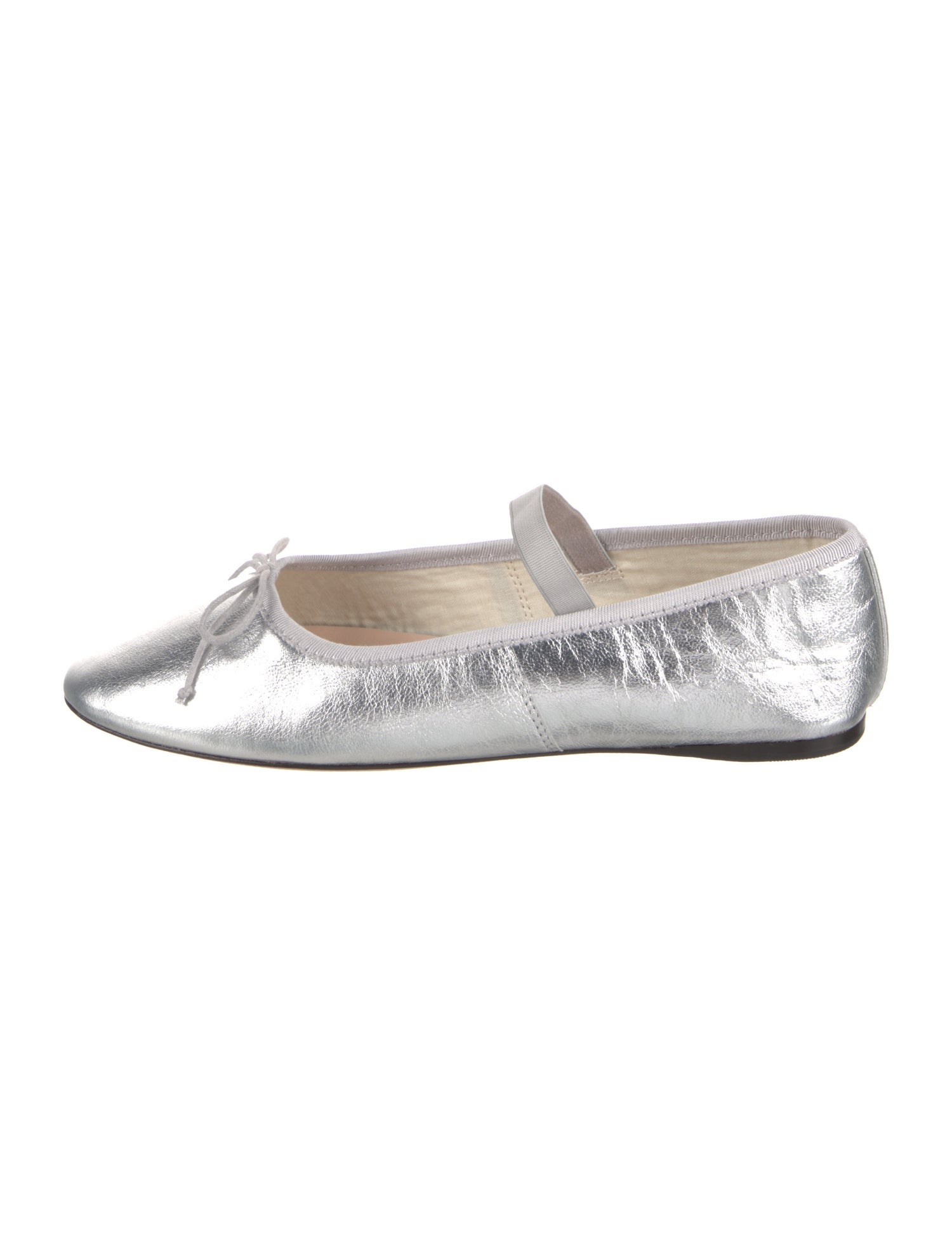Loeffler Randall Leather Bow Accents Ballet Flats