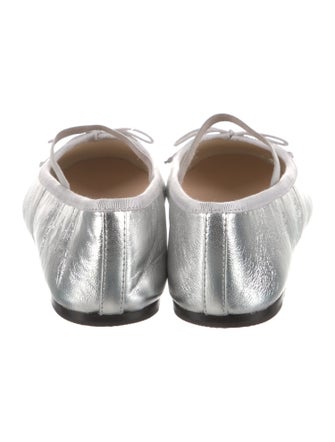 Loeffler Randall Leather Bow Accents Ballet Flats