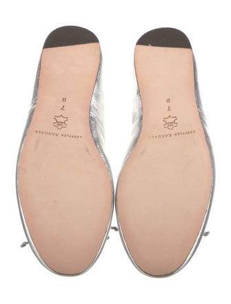 Loeffler Randall Leather Bow Accents Ballet Flats