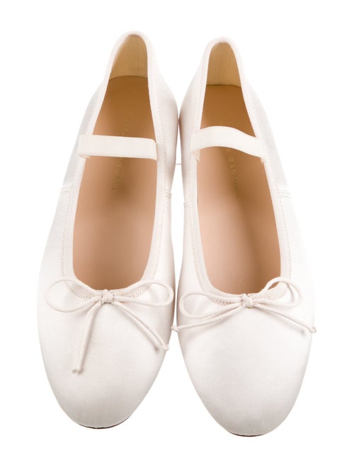 Loeffler Randall Satin Bow Accents Mary Jane Flats