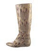 Loeffler Randall Patent Leather Animal Print Boots
