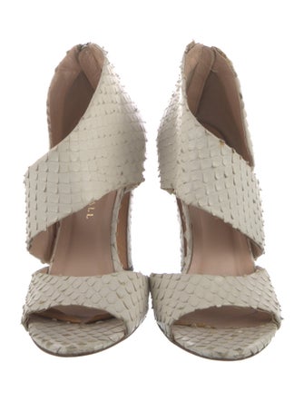 Loeffler Randall Snakeskin Animal Print Sandals