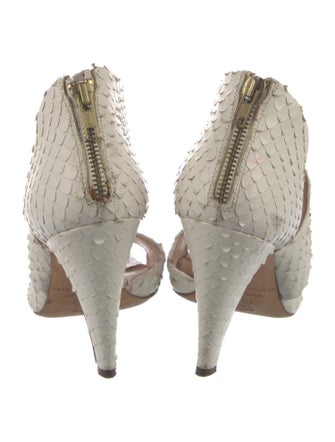 Loeffler Randall Snakeskin Animal Print Sandals