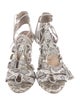 Loeffler Randall Snakeskin Animal Print Gladiator Sandals