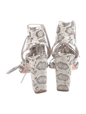 Loeffler Randall Snakeskin Animal Print Gladiator Sandals