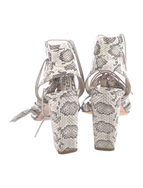 Loeffler Randall Snakeskin Animal Print Gladiator Sandals