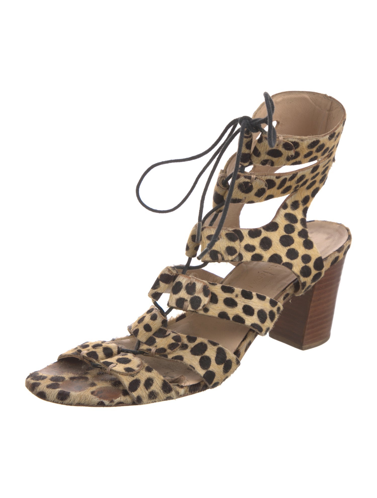 Loeffler Randall Ponyhair Animal Print Gladiator Sandals