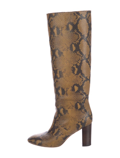 Loeffler Randall Leather Animal Print Boots
