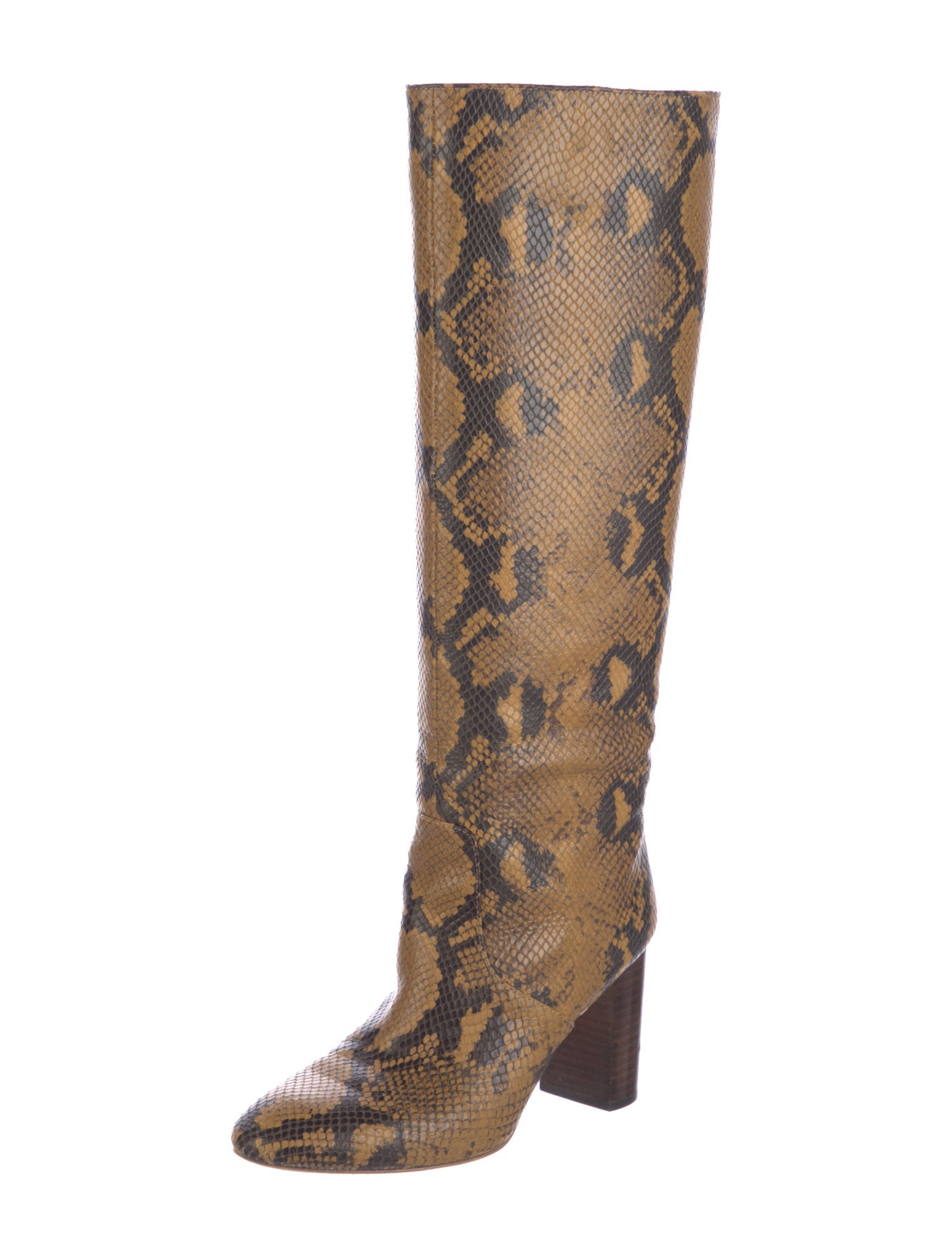 Loeffler Randall Leather Animal Print Boots