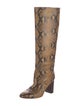 Loeffler Randall Leather Animal Print Boots