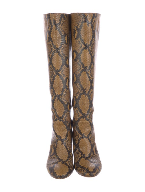 Loeffler Randall Leather Animal Print Boots