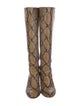 Loeffler Randall Leather Animal Print Boots