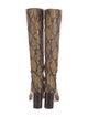Loeffler Randall Leather Animal Print Boots