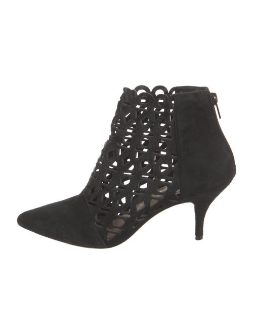 Loeffler Randall Suede Cutout Accent Boots