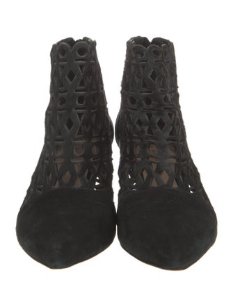 Loeffler Randall Suede Cutout Accent Boots