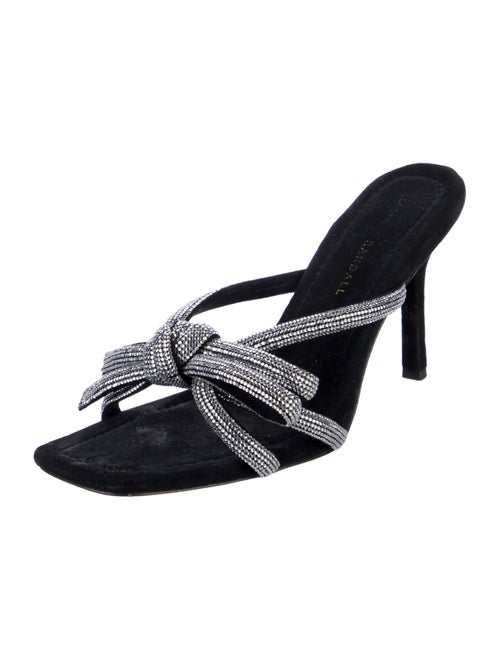 Loeffler Randall Suede Colorblock Pattern Slides