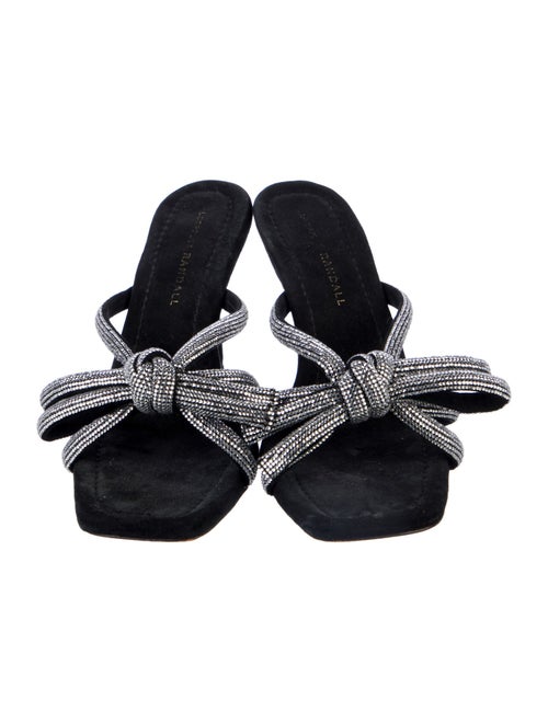 Loeffler Randall Suede Colorblock Pattern Slides